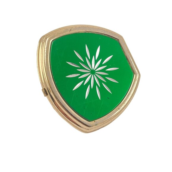 Vintage Mid Century Lipstick Holder Hinged with Mirror Starburst Pattern - Picture 5 of 5